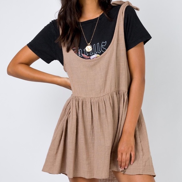 Princess Polly Juniper Mini Dress Mocha 